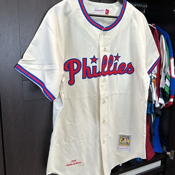 Richie Ashburn Philadelphia Phillies Mitchell & Ness 1948 Authentic MLB Jersey - Picture 2 of 6